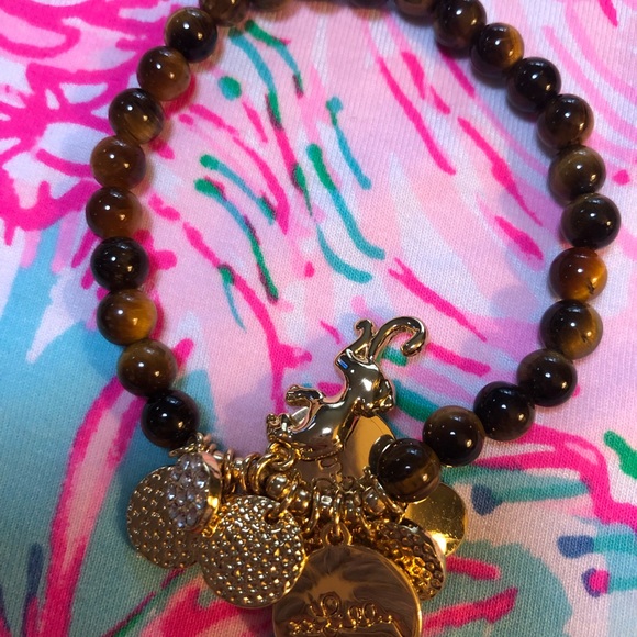 Lilly Pulitzer Cheetah, earrings & bracelet! Leopard gold - Picture 6 of 7